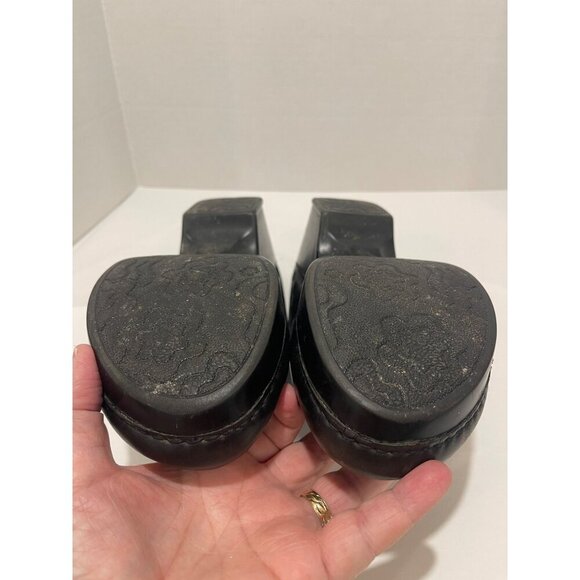 BARN SHOES Dansko Womens LeatherBarn Shoes‎  Slip-On Clogs , Buckle  Sz 41 Black - Picture 15 of 16